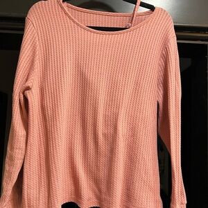 Women's Pink Textured Sleep Top
